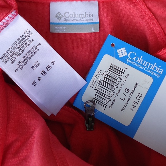 NWT. SIZE L. COLUMBIA Women’s 1/4-zip Soft Fleece Pullover. - Picture 6 of 8